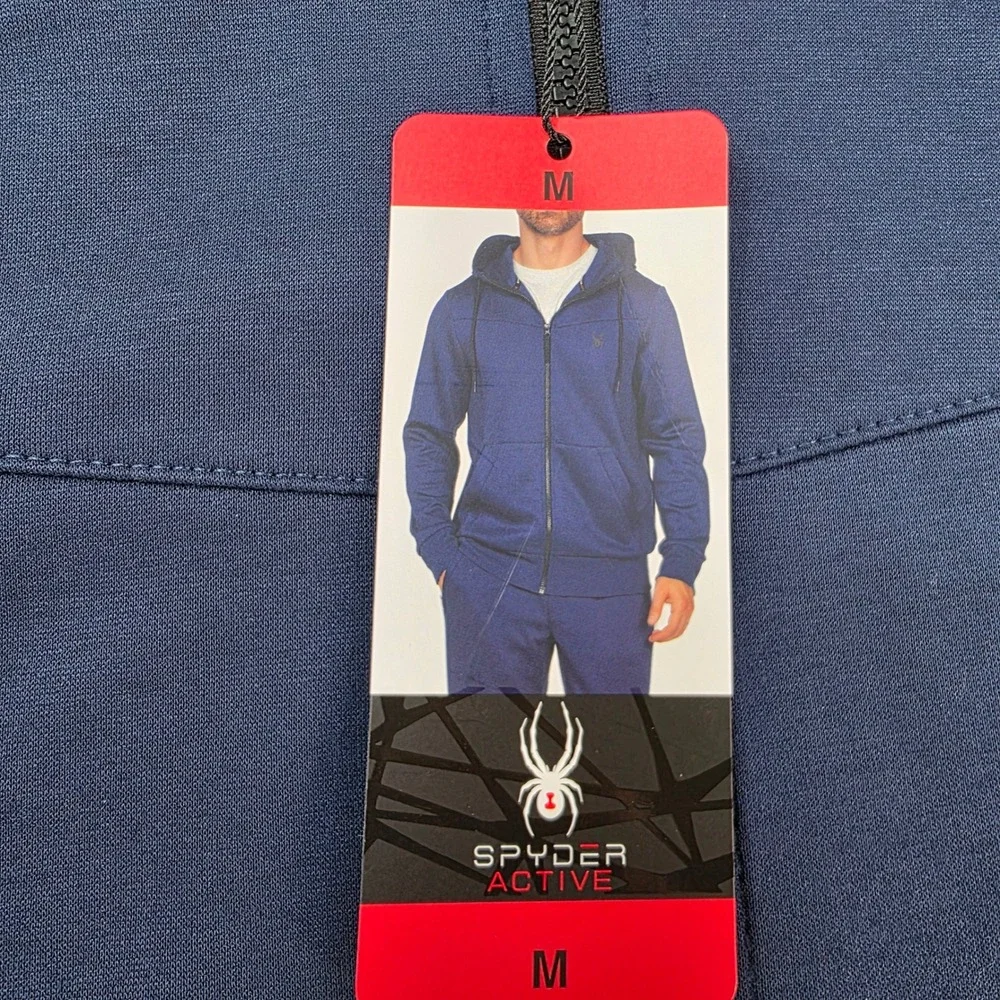 Spyder Active Full Zip Hoodie Jacket‎ Athletic Warm Up Layering Medium